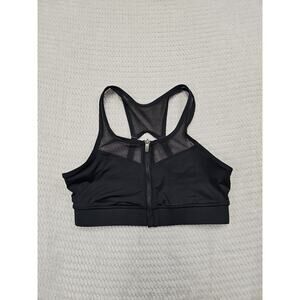 Handful Bra Womens Medium Black Front Zip Sports Bra